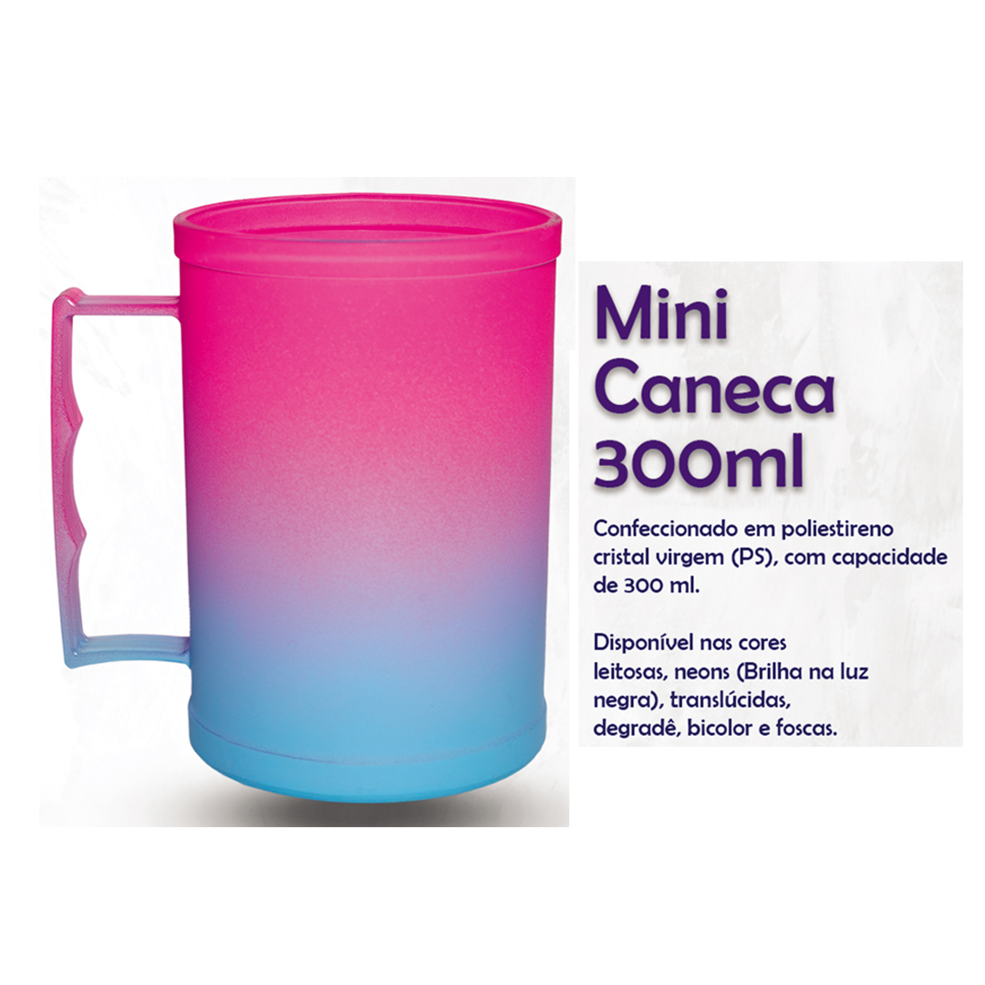 Caneca de acrilico 300 ml   25 unidades
