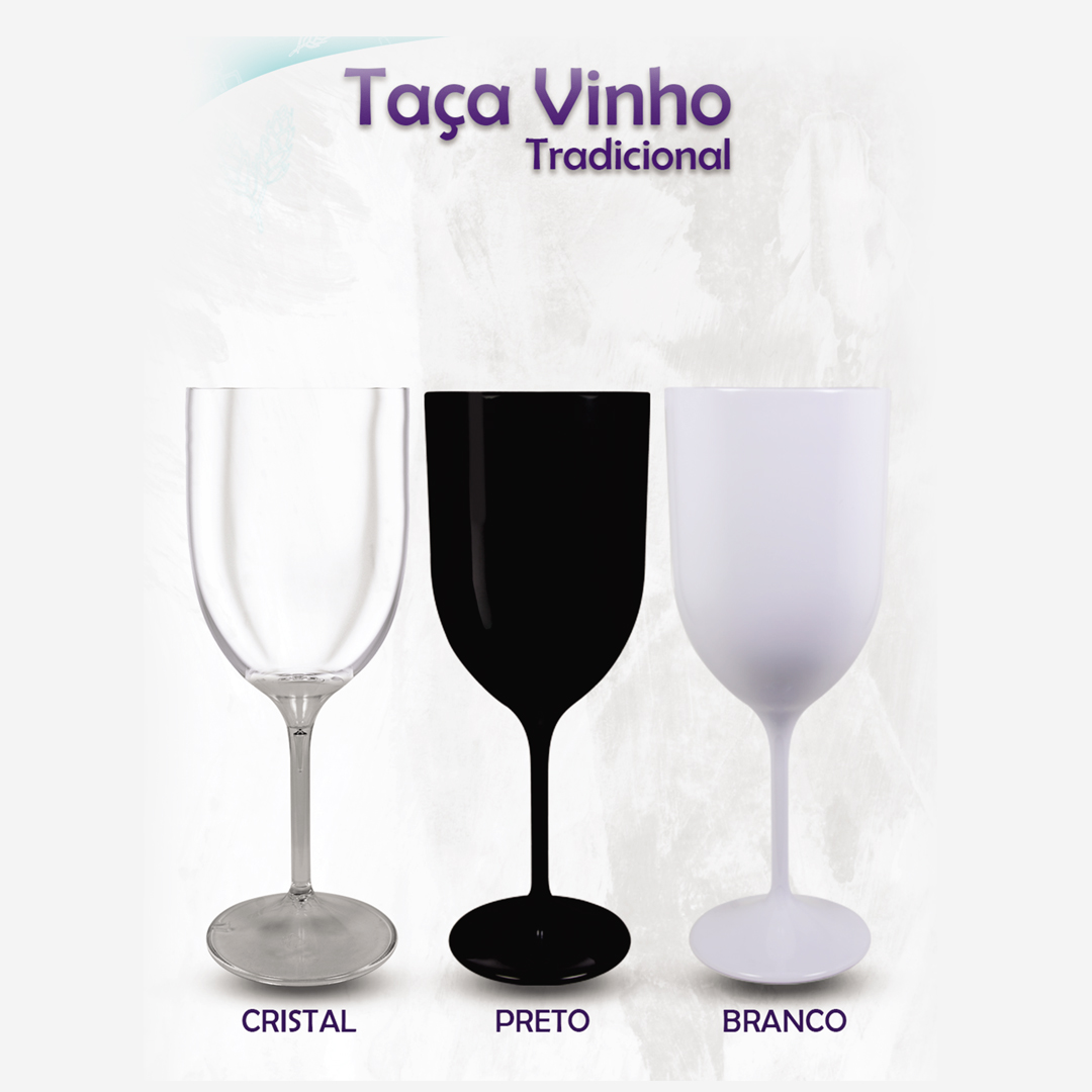Taça de vinho tradicional pedido minimo 30 unidades