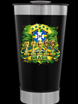 Copo Térmico Com Tampa Abridor 473ml Cerveja Gelada Cor PRETO